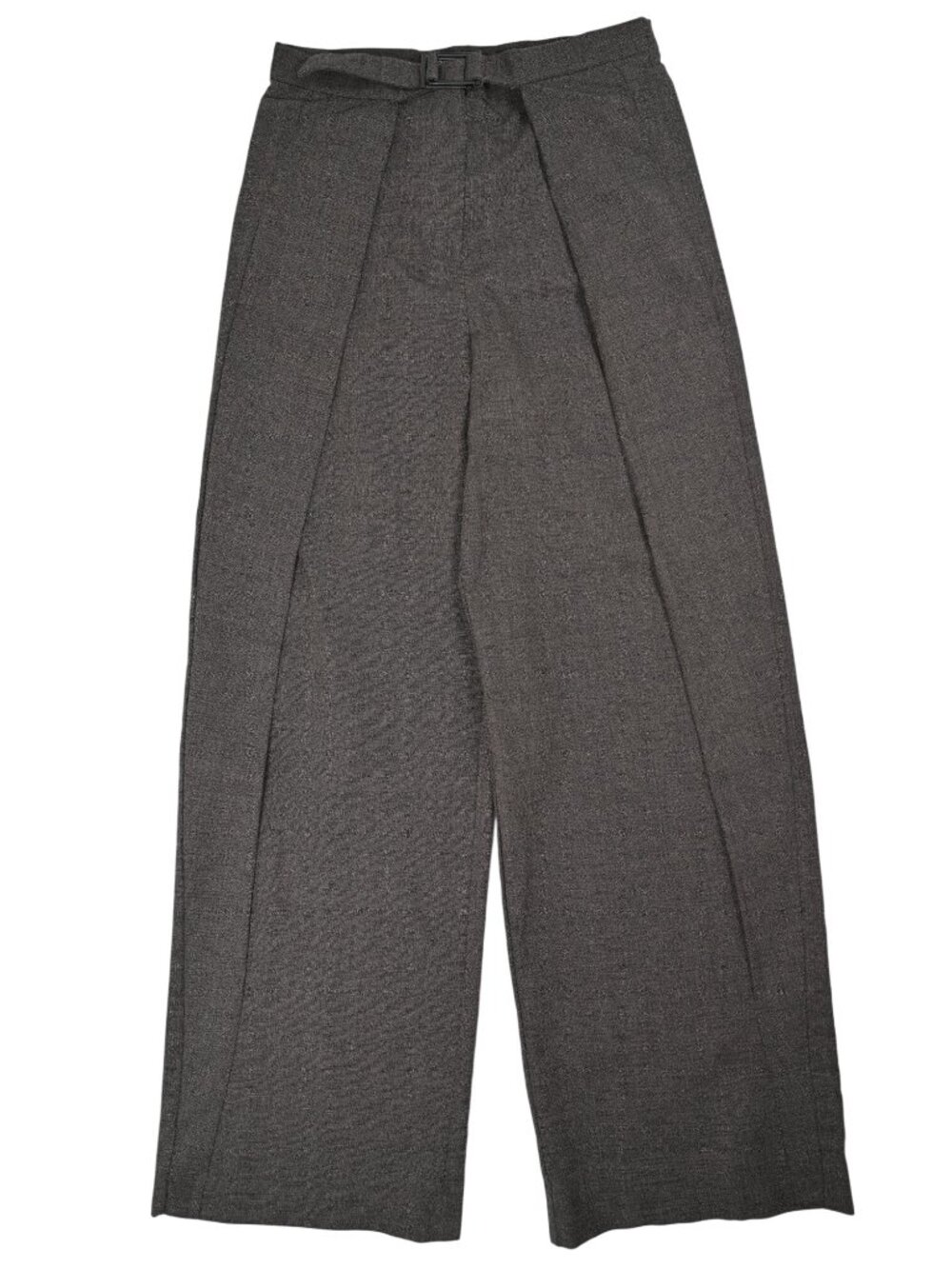 Mango Selection Pleated Trousers with Belt in Brown